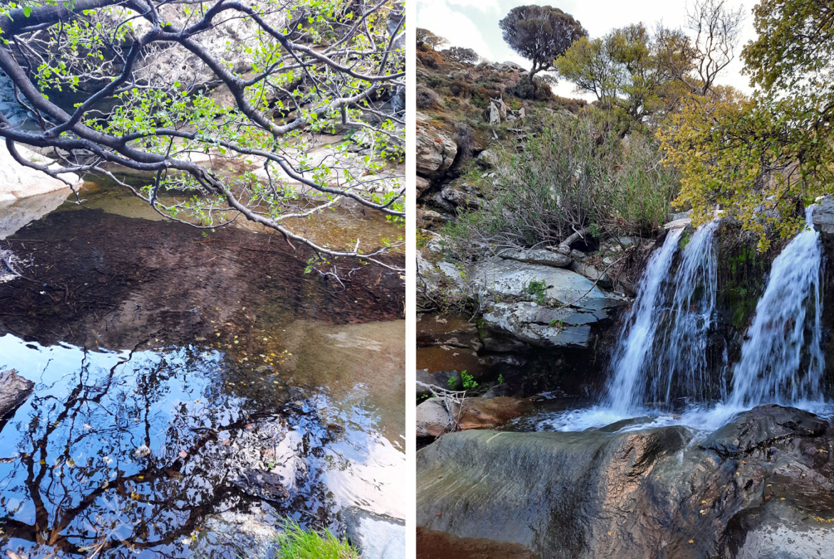 waterfalls in Andros island